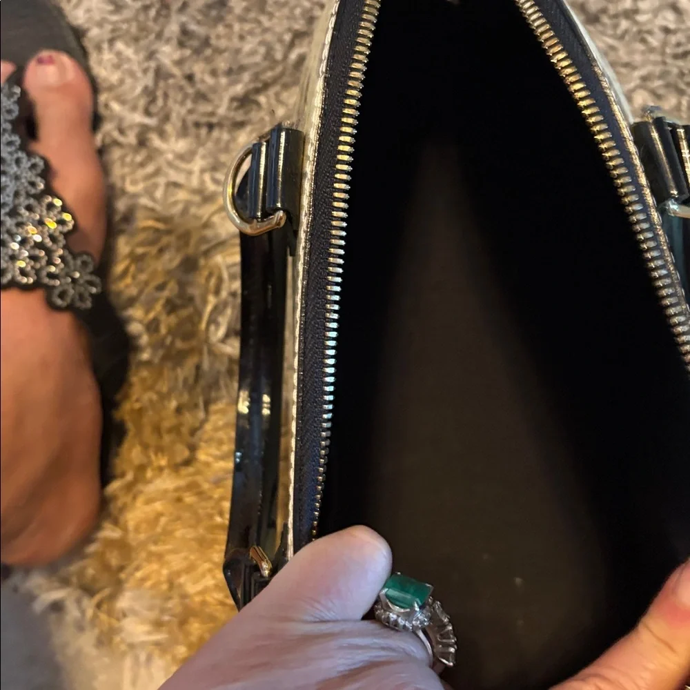 Louis Vuitton Mint Green and Black Alma Satchel